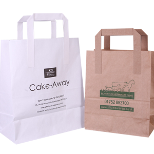 Printed External Paper Tape Handle Bags size 175x90x225mm