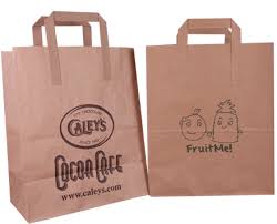 Printed External Paper Tape Handle Bags size 220x110x255mm