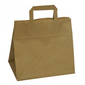 Wide Base Patisserie Tape Handle Paper Carrier Bags