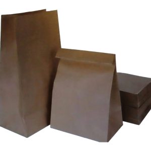 Brown Kraft Paper Block Bottom Bags size 175x115x345mm