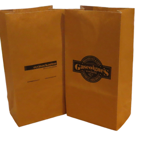 Printed Brown kraft Block Bottom Bags Size 175x115x345mm